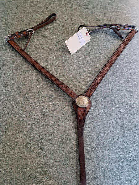 Tooled Leather Breast Collar