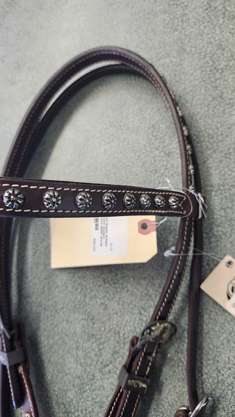 NEW Classic Equine Antique Dot Browband Western Headstall