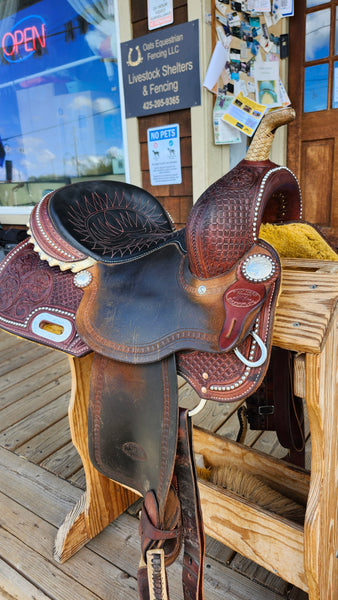 ON TRIAL 14.5" Billy Cook Barrel Saddle 1930
