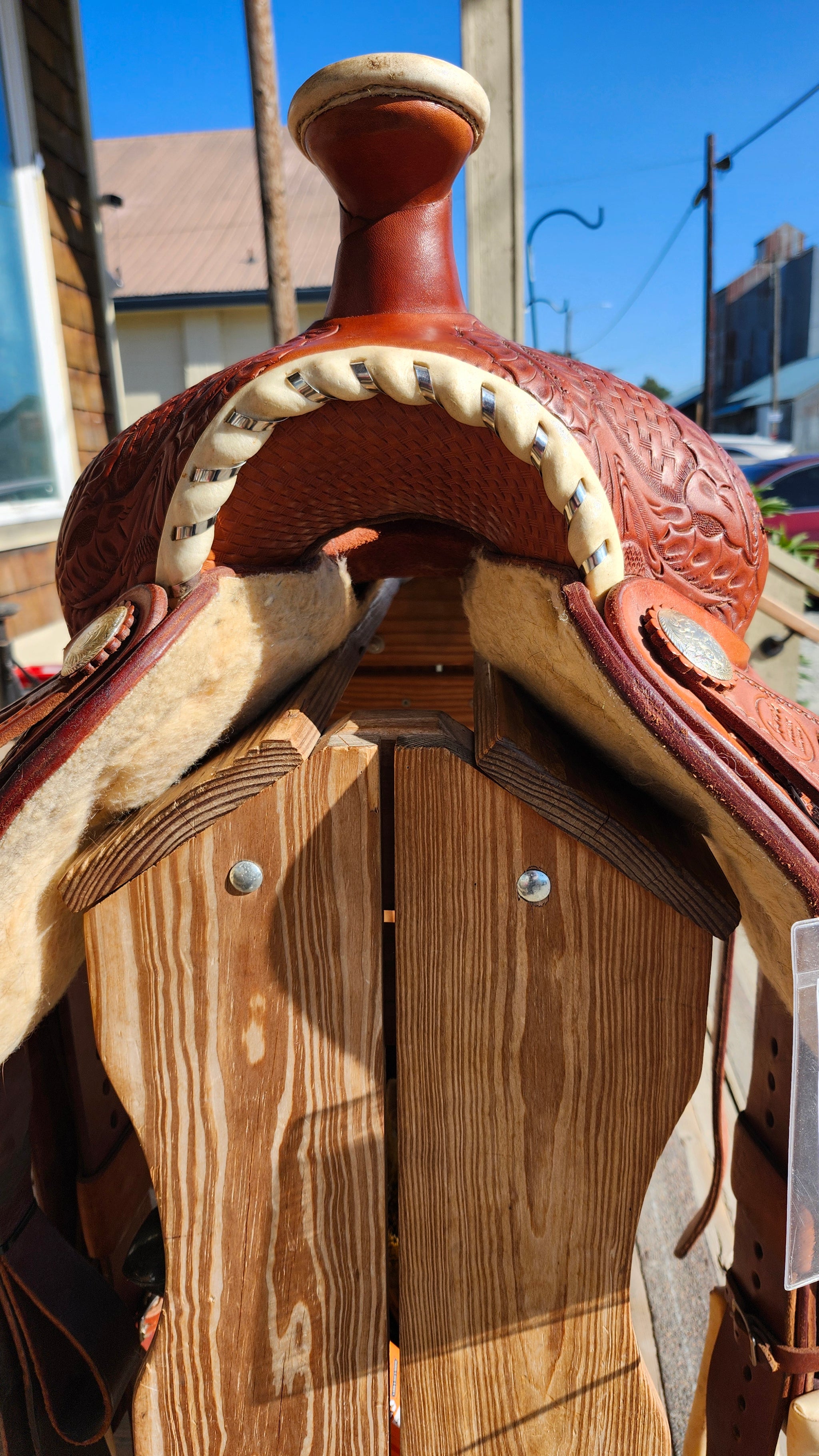 Selle Courts 16 Pouces – Type Wade – Cuir – Pour Quarter Horse