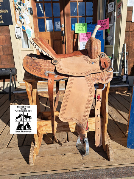 15" Double T Barrel Racing Saddle