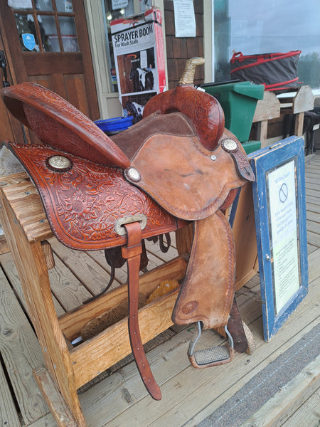 15" Hereford Tex Tan Barrel Racing Saddle