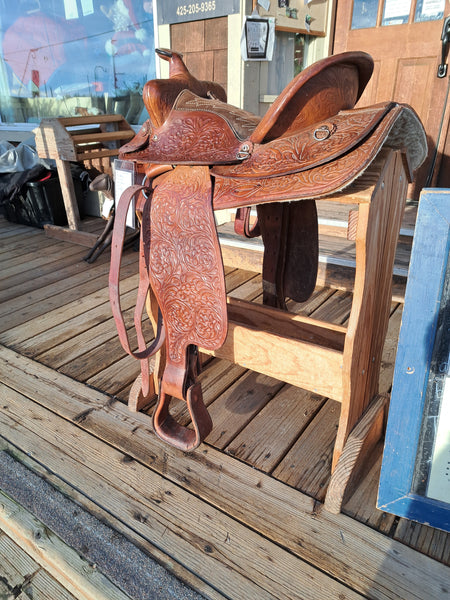 15" Vintage Keyston Western Saddle