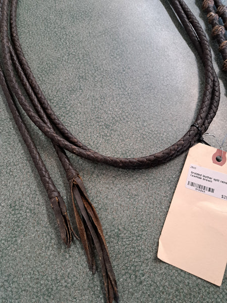 Braided Leather Split Reins