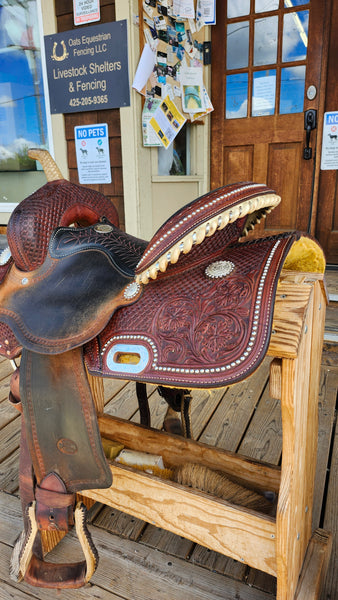 ON TRIAL 14.5" Billy Cook Barrel Saddle 1930