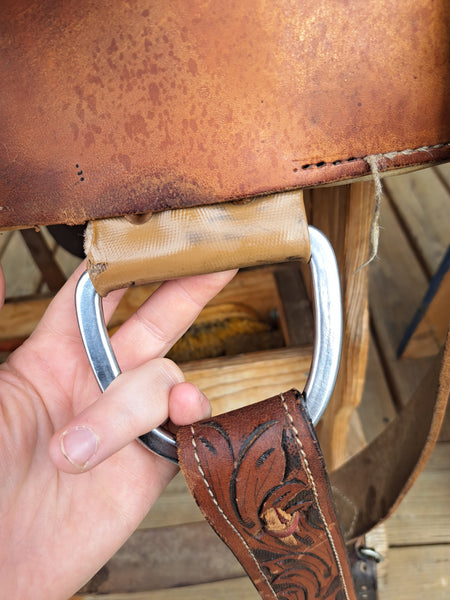 16" Hereford Tex Tan Flex Tree Trail Saddle Western Saddle