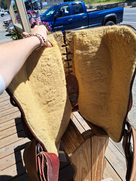 14" About the Horse Black Rhino Barrel Saddle