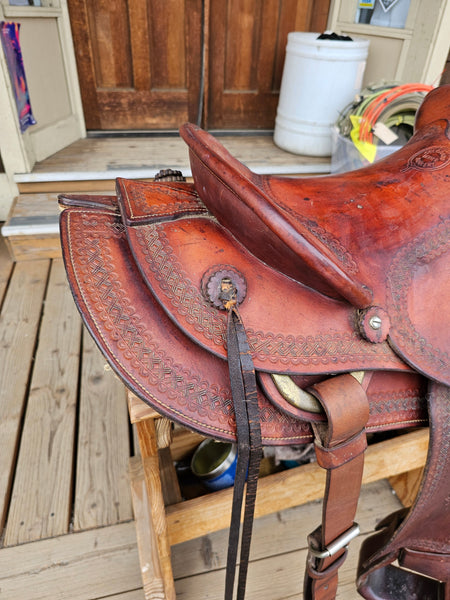 14.5" Colorado Saddlery Western Saddle (damaged fleece)