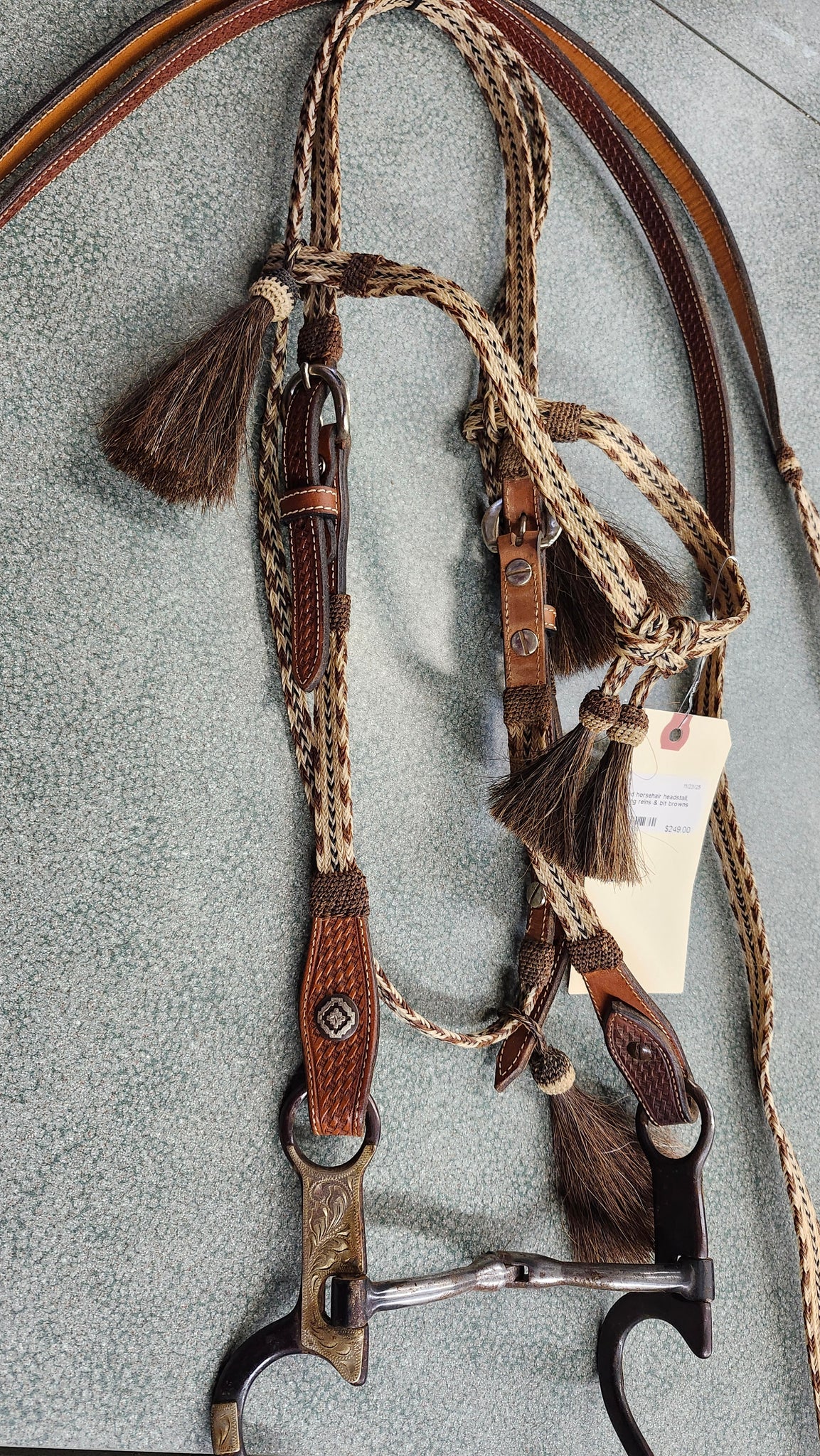 Braided Horsehair Headstall Set