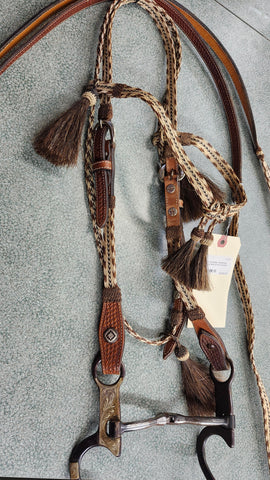 Braided Horsehair Headstall Set