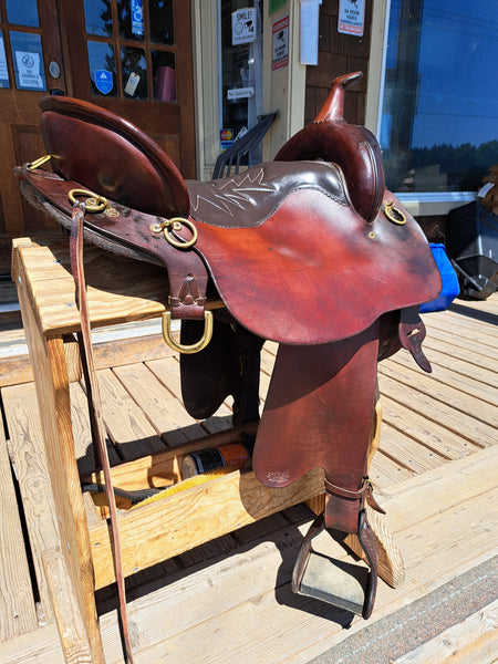 16.5" Tucker High Plains Round Skirt Western Trail Saddle