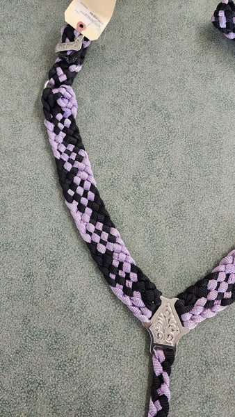 Custom Muletape Breastcollar - Purple & Black