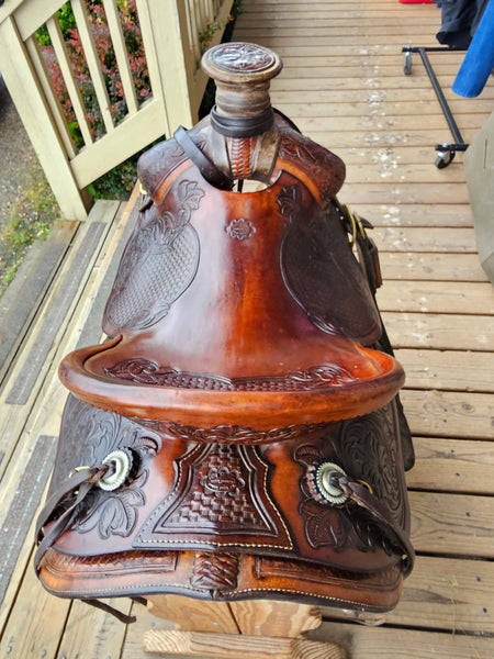 16" Pete Garrell Luellen Ranch Roper Saddle Package