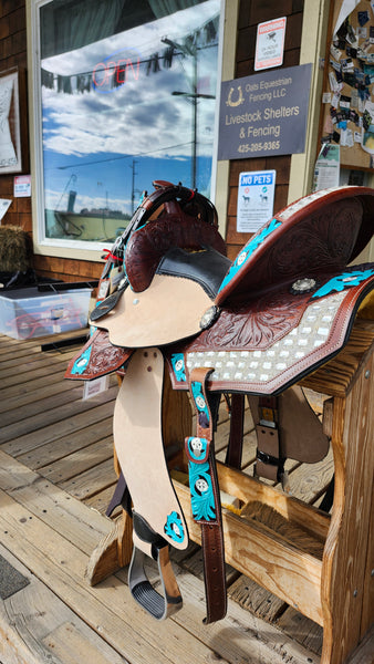 15" Barrel Racing Saddle Package