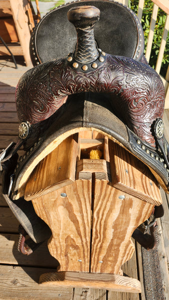 14.5" Tammy Fischer by Circle Y Treeless Barrel Saddle