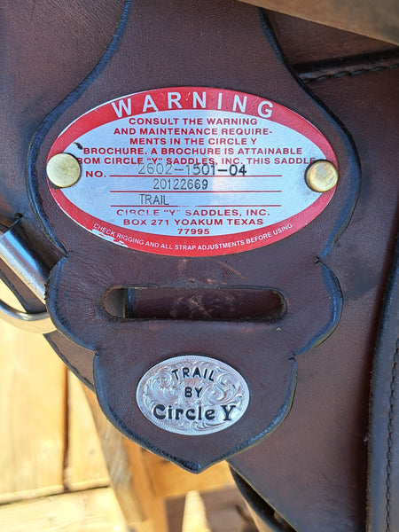 15" Circle Y Calico Western Trail Saddle