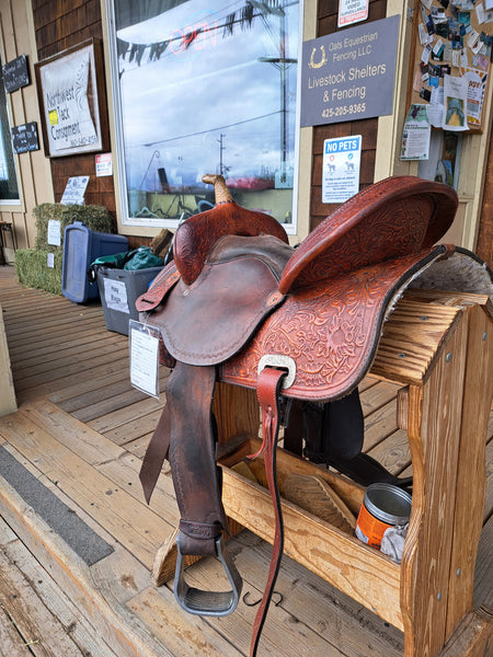 15" Tex-Tan Barrel Racing Saddle