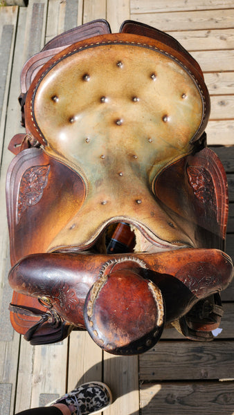15" Vintage Hereford Western Saddle