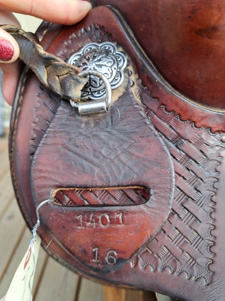 16" Diamond H Western Saddle