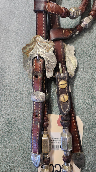Dale Chavez Double Ear western show bridle with Ferrules