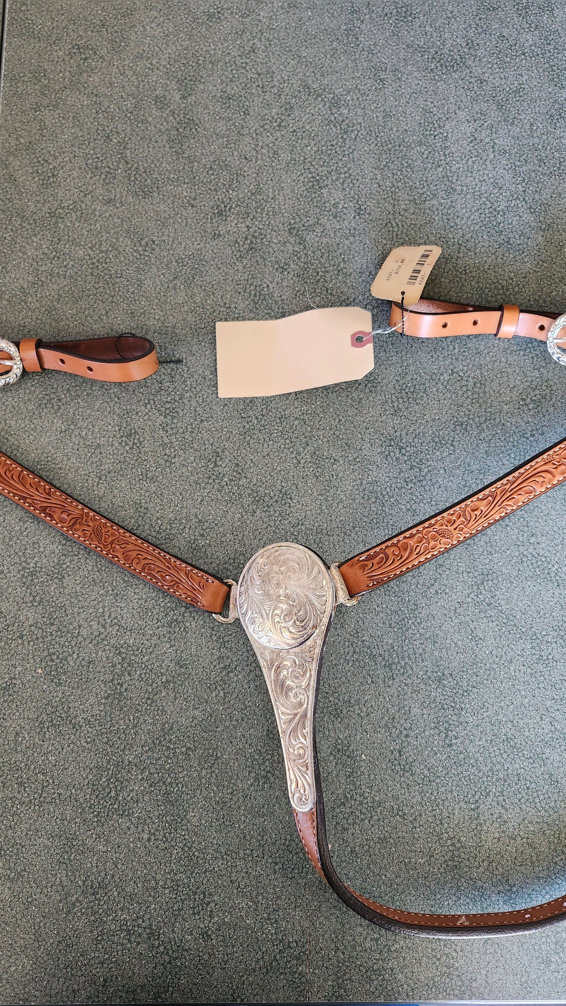 NEW Circle Y Western Breast collar with silver