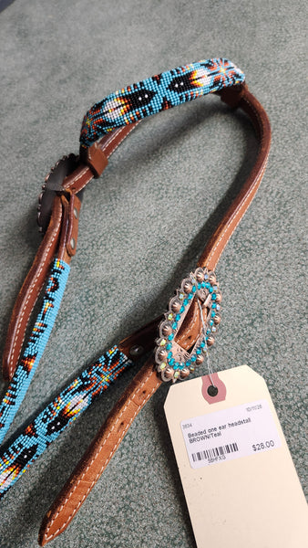 Beaded Single Ear Headstall