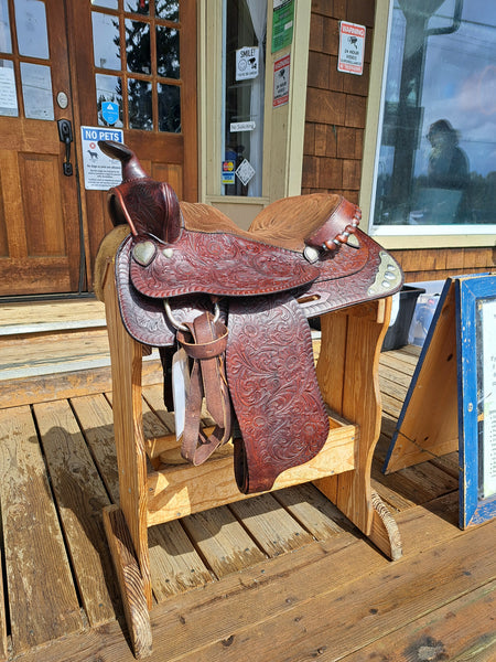 15.5" Vintage Hereford Tex Tan Western Saddle