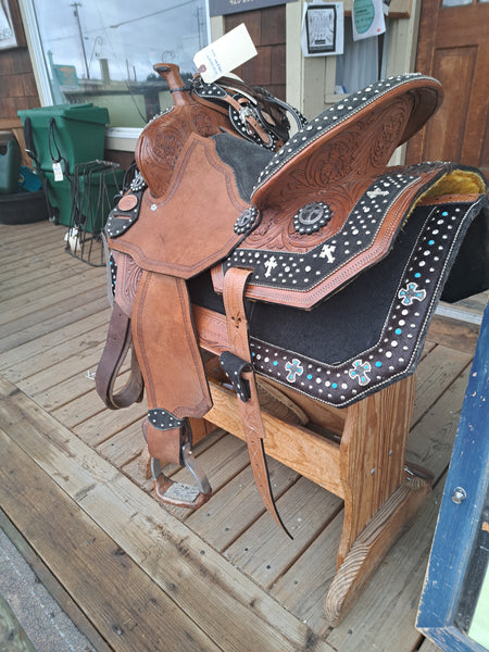 16" Silver Royal Barrel Saddle Package