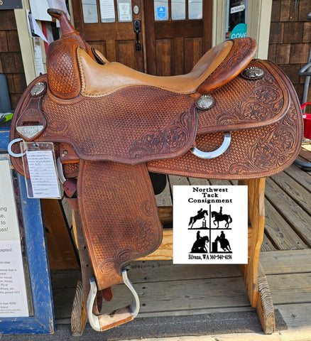 16.5" Bob's Custom Saddles Jordan Larson Reining Saddle