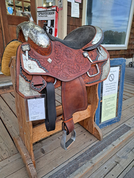 14" Tough 1 Silver Royal Extreme Silver Show Saddle