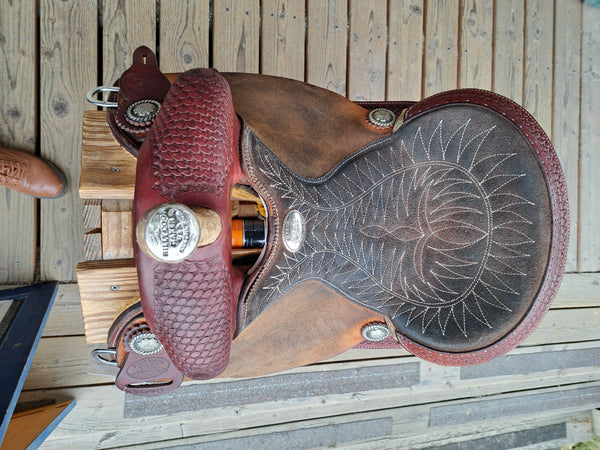 14.5" Billy Cook Round Skirt Barrel Saddle
