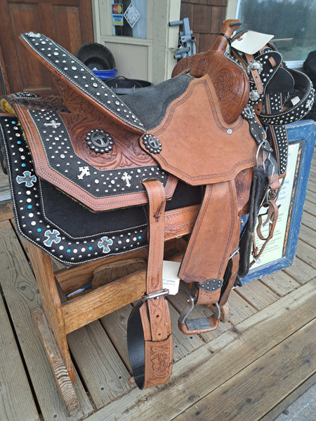 16" Silver Royal Barrel Saddle Package