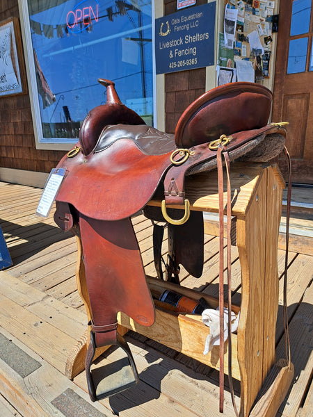 16.5" Tucker High Plains Round Skirt Western Trail Saddle