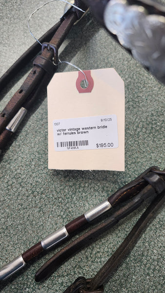 Victor Vintage western Browband with Ferrules