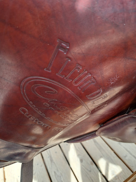 17.5" Custom Fleur De Lys Jump Saddle
