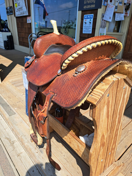 14" Crates Squeak Huber Barrel Racing Saddle