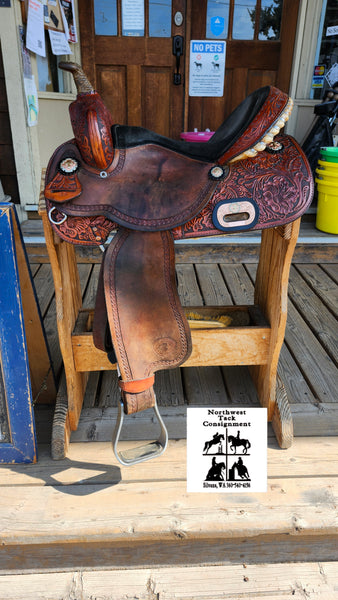 15" Hereford Tex Tan Barrel Saddle