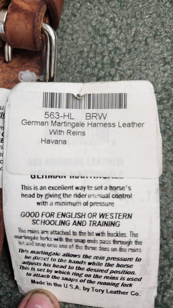 NEW Tory Leather German Martingale