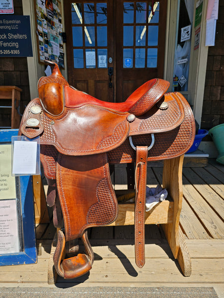 ON TRIAL 16" Crates Dan Roeser Working Cowhorse Saddle