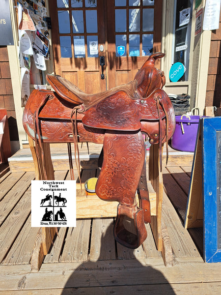 15" Vintage TexTan Western Saddle