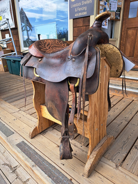 16" Hereford Roughout Roper Saddle