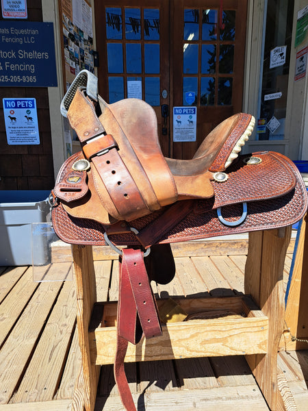 14" About the Horse Black Rhino Barrel Saddle