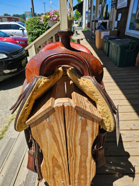 ON TRIAL 16" Crates Dan Roeser Working Cowhorse Saddle
