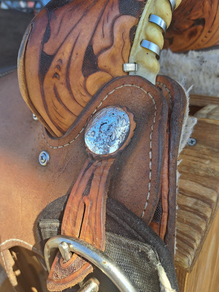 15.5" Running P Saddlery Western Roper Saddle