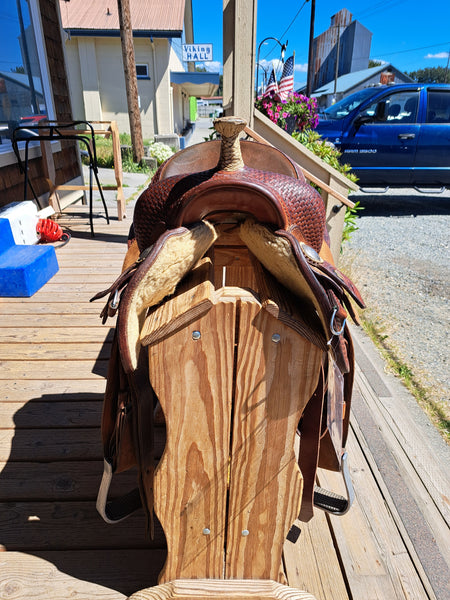 14" About the Horse Black Rhino Barrel Saddle