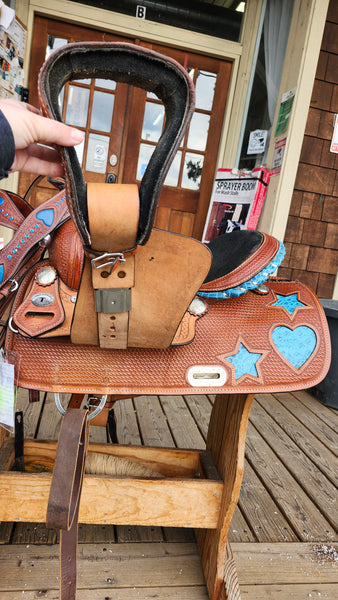 ON TRIAL 15" Texas Saddlery Barrel Saddle Package