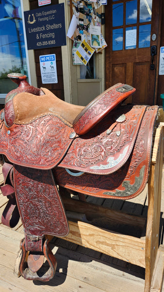 15.5" Hereford Tex Tan Western Equitation Show Saddle