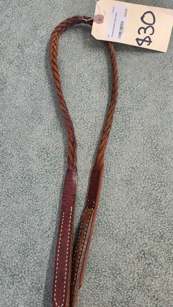 Braided Leather Loop Reins