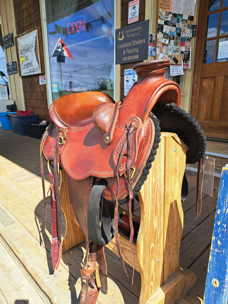 16" Red Sky Saddles Wade Ranch Roper Mule Saddle
