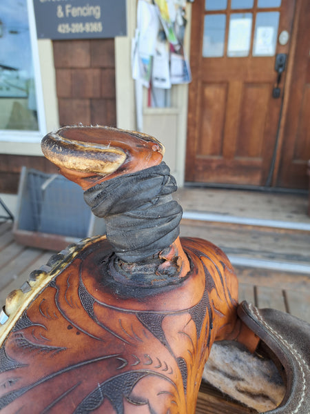 15.5" Running P Saddlery Western Roper Saddle